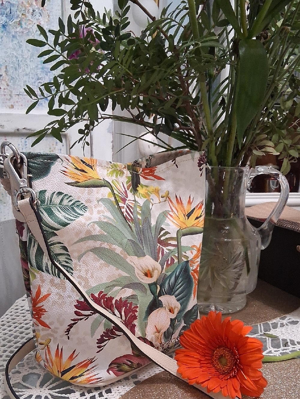 Tropical Paradise Floral Print Bag
